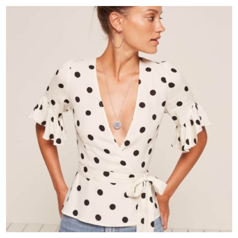 Reformation opal wrap top